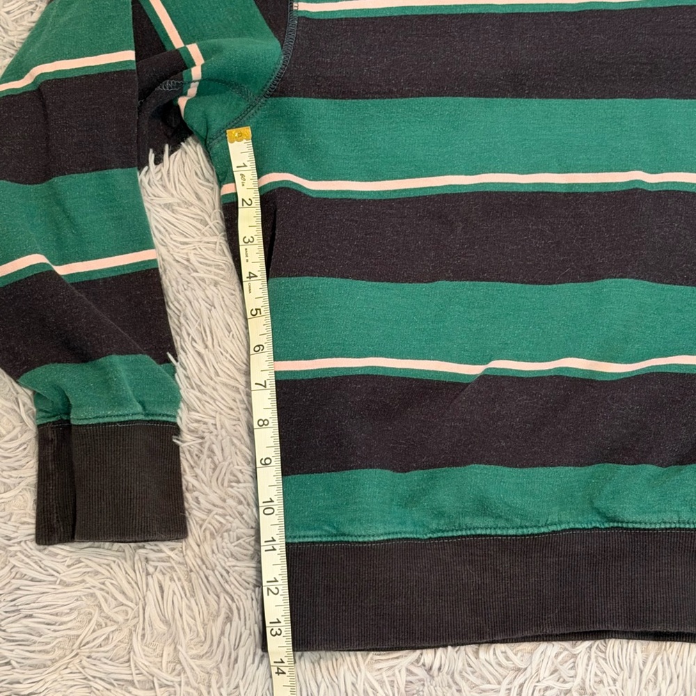 Women's Urban Outfitters Green, Navy and Pink Striped Crewneck Sweater - Picture 6 of 8
